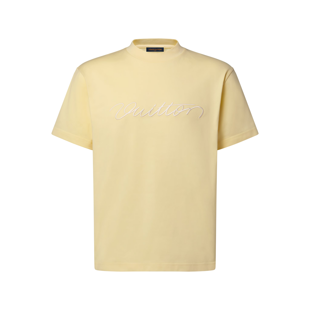Men's Embroidered Signature Cotton Short-Sleeved T-Shirt