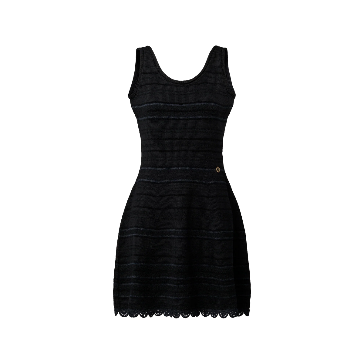 Women's Striped Knit Scoop Back Dress