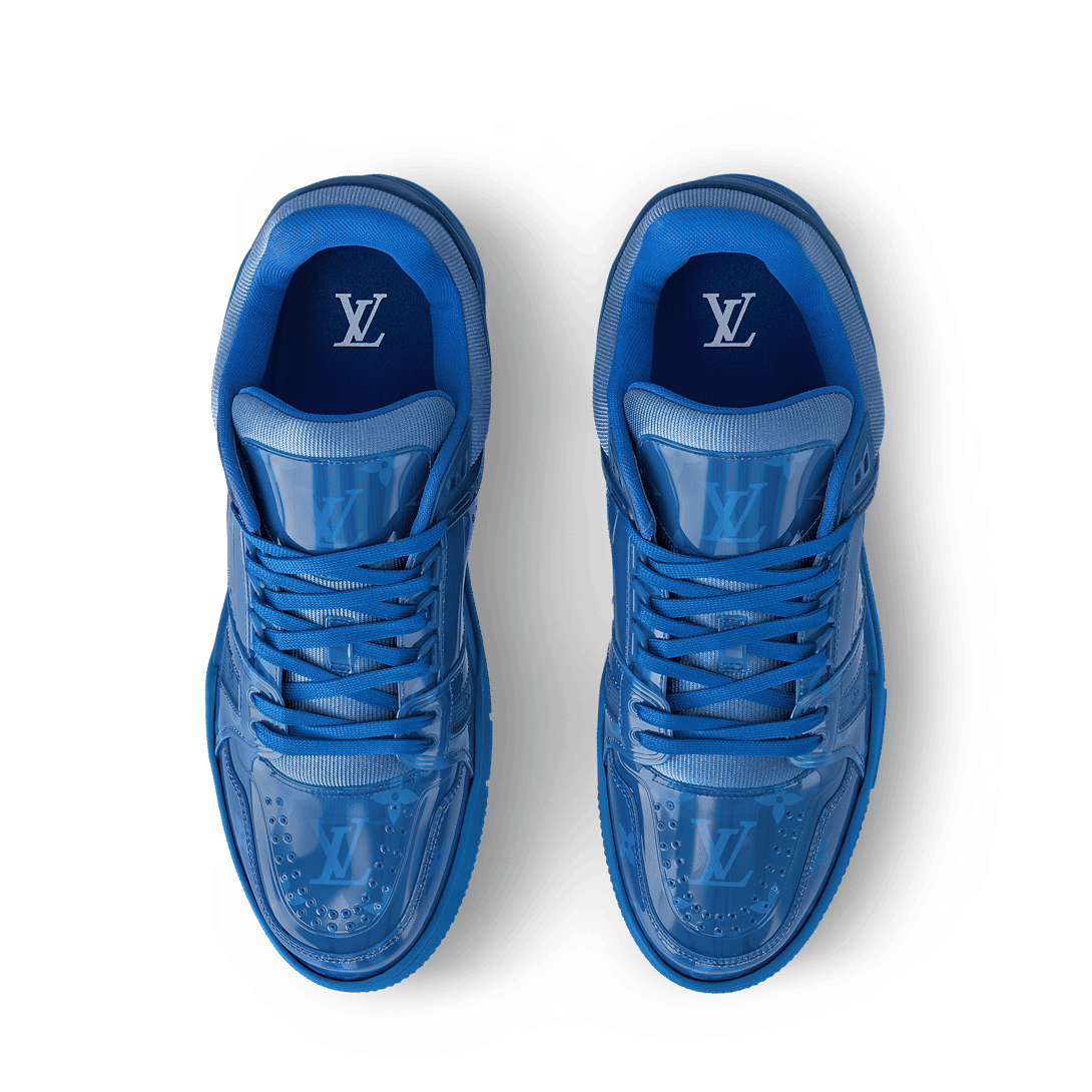 LV Trainers Monogram-Printed Translucent PVC Blue