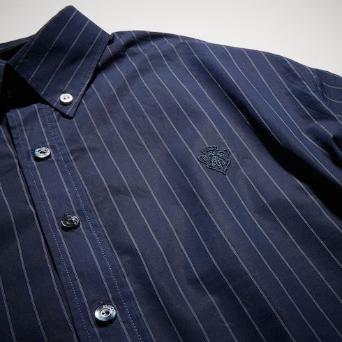 Women's Pinstripe Cotton Poplin Cropped Shirt