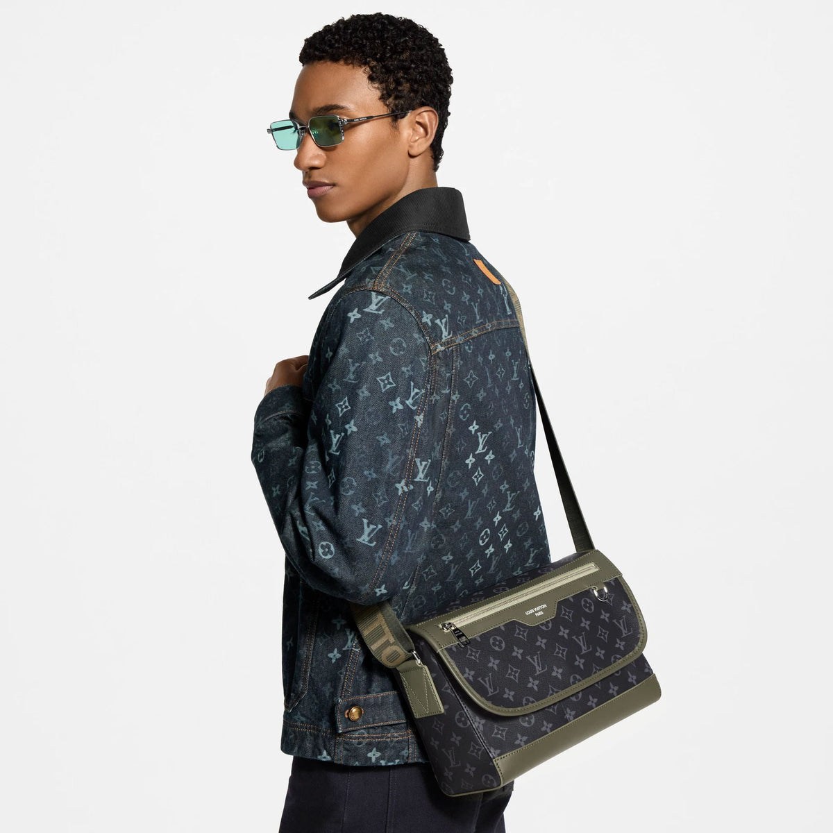 Men's Courrier Messenger Bag Khaki