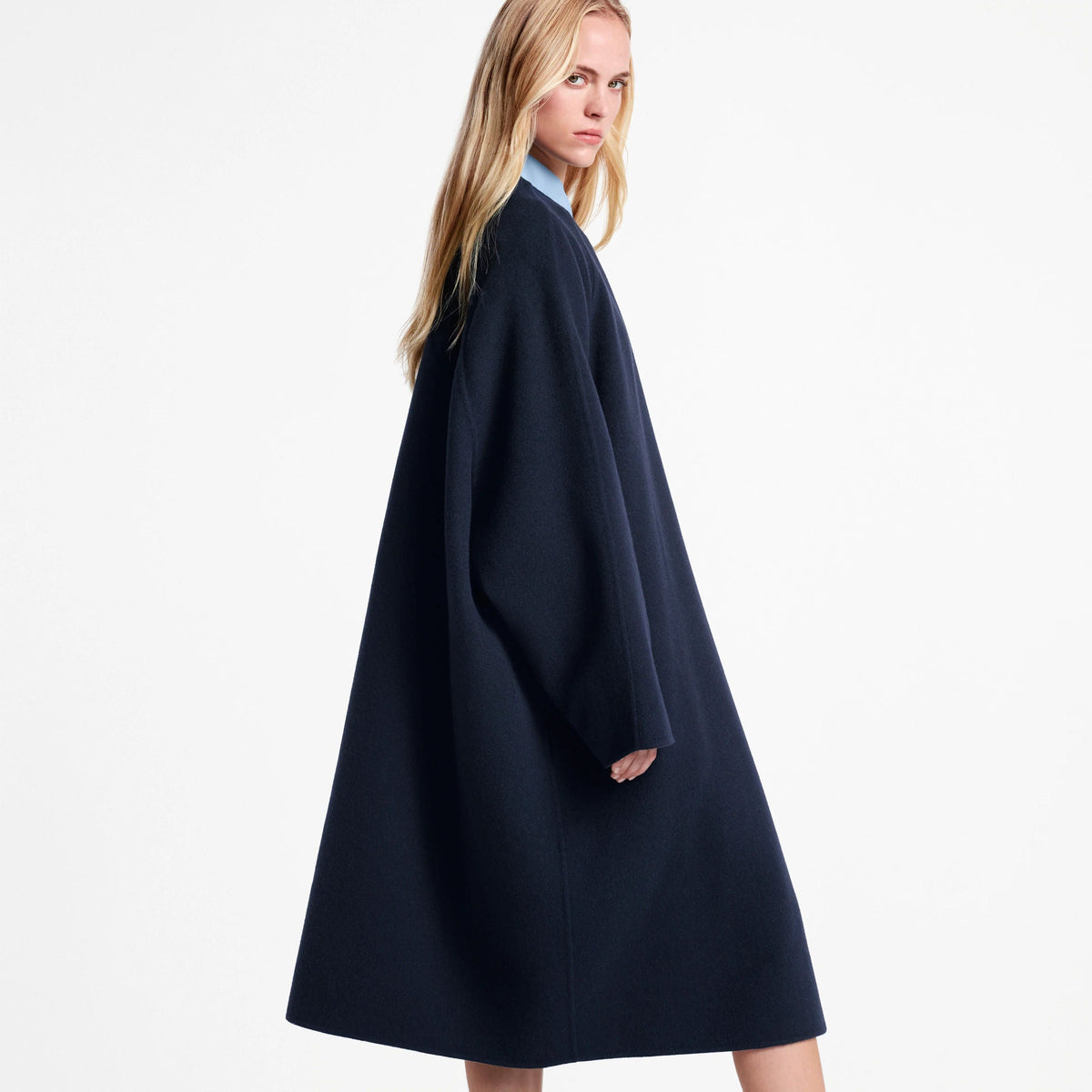 Women's Drape Front Long Coat
