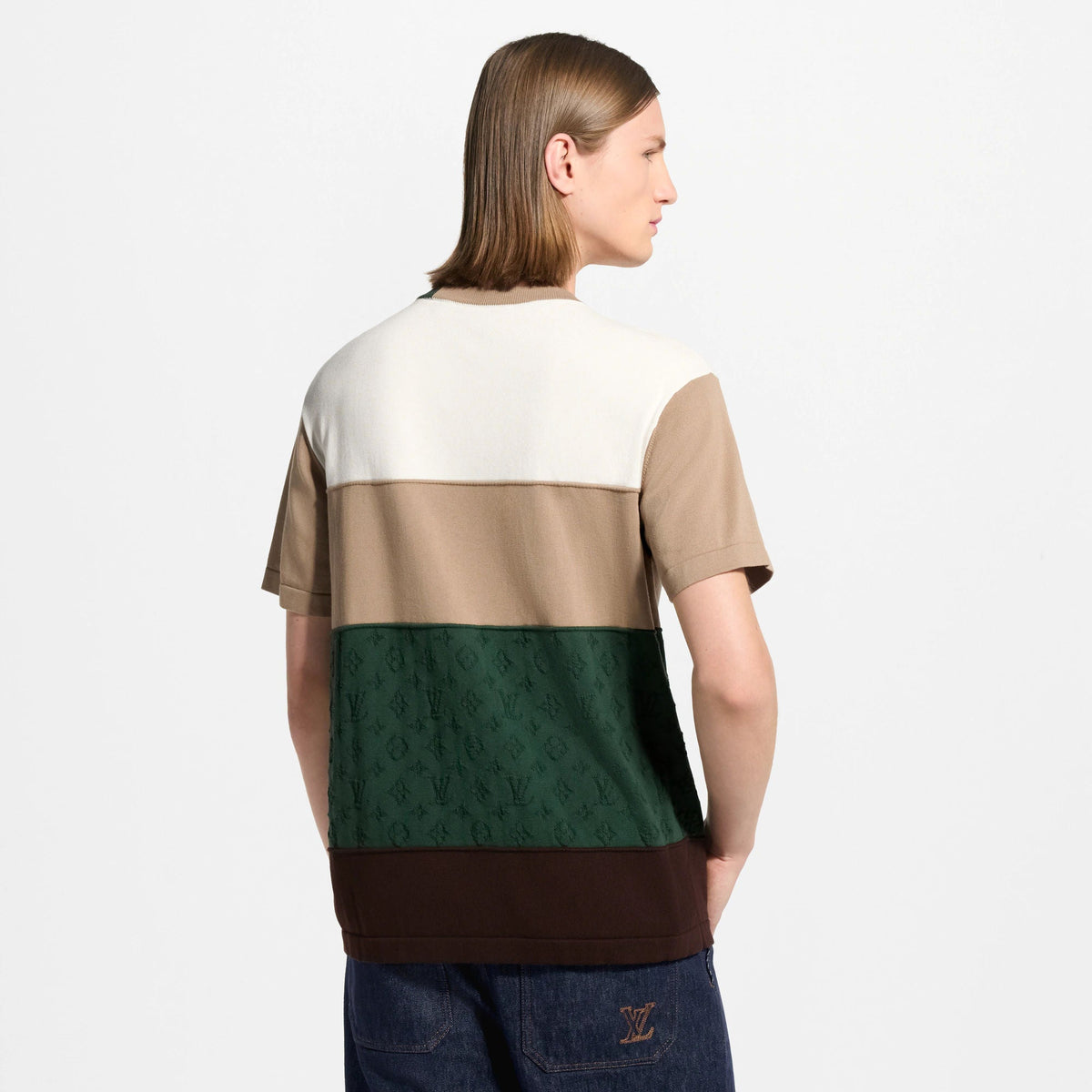 Men's Jacquard Short-Sleeved Crewneck