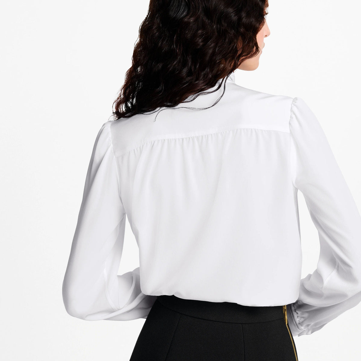 Women's Lavaliere Double Silk Blouse