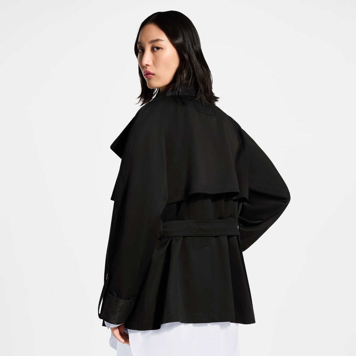 Women's Monogram Accent Short Trench Coat