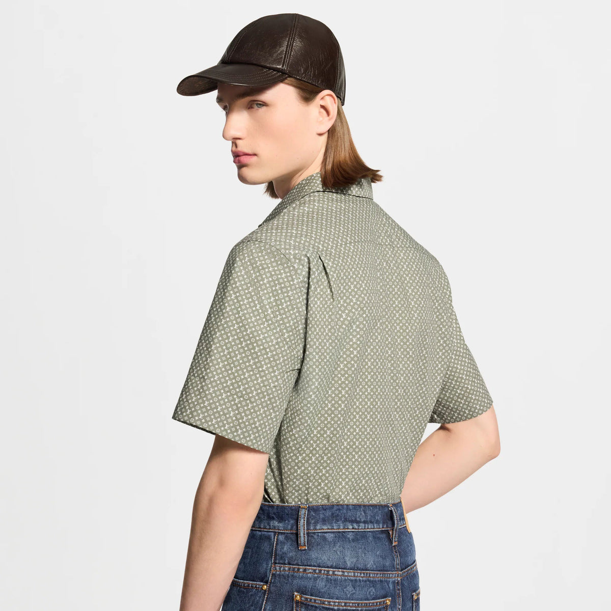 Men's Nanogram Print Short-Sleeved Shirt