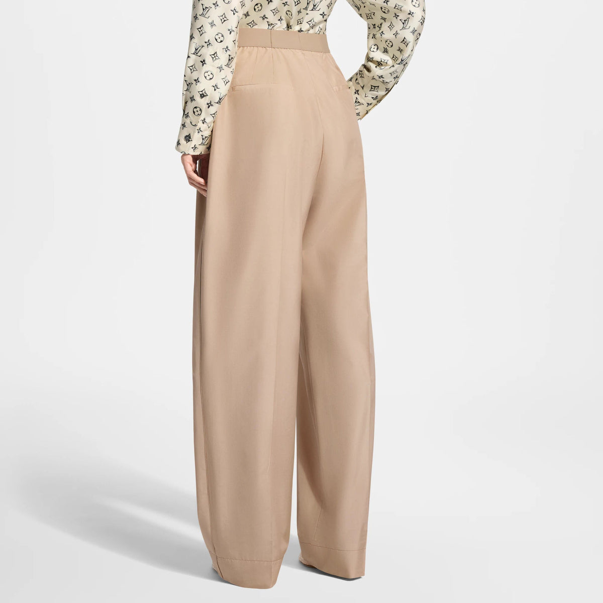 Women's Tailored Wide-Leg Silk Pants