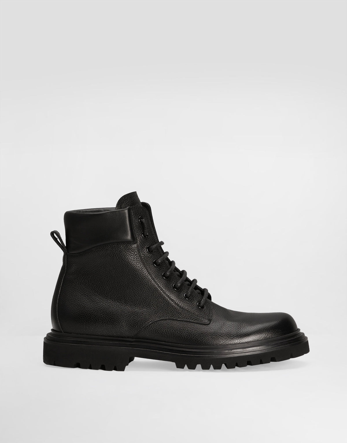 Men Grainy Calfskin Leather Ankle Boots
