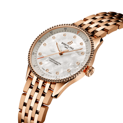 Breitling Navitimer 32, Small-scale traceable 18k Red Gold, Ref# R77320E61A1R1, Unworn 2024