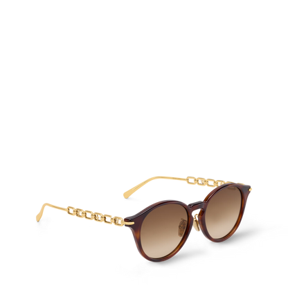 Women's Chain Two Round Sunglasses