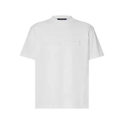 Men's Embroidered Signature Cotton Short-Sleeved T-Shirt