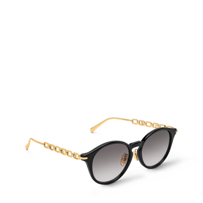 Women's Chain Two Round Sunglasses