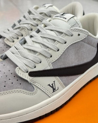 Louis Vuitton x Nike Air Jordan 1 Low â€œShadow Grey Suedeâ€ (Custom)