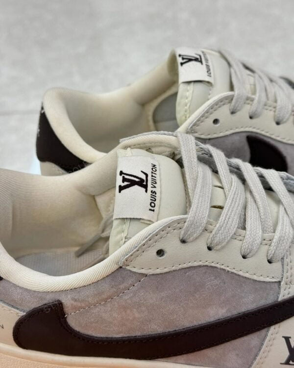 Louis Vuitton x Nike Air Jordan 1 Low â€œShadow Grey Suedeâ€ (Custom)