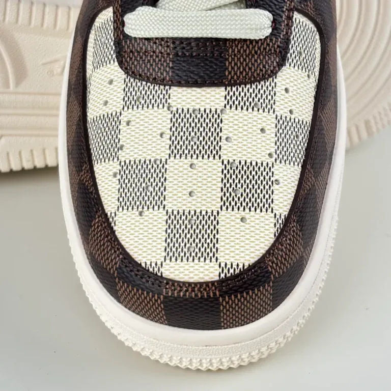 Louis Vuitton x Nike Air Force 1 â€˜Damier Brown/ Whiteâ€™