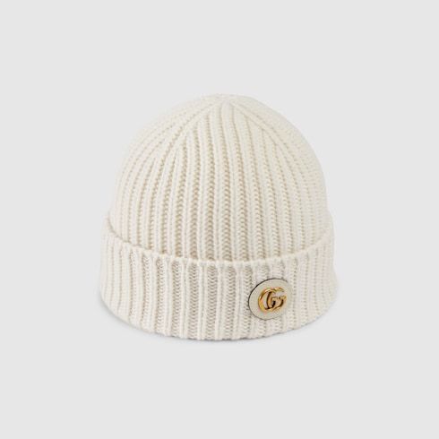 Women's Wool Cashmere Hat with Leather Patch