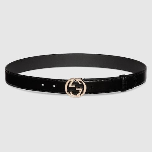 Women's Interlocking G Buckle Leather Belt