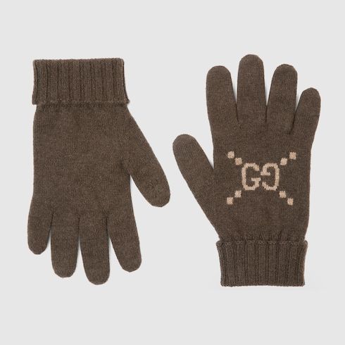 Women's Cashmere Gloves with Rib Knit Trim