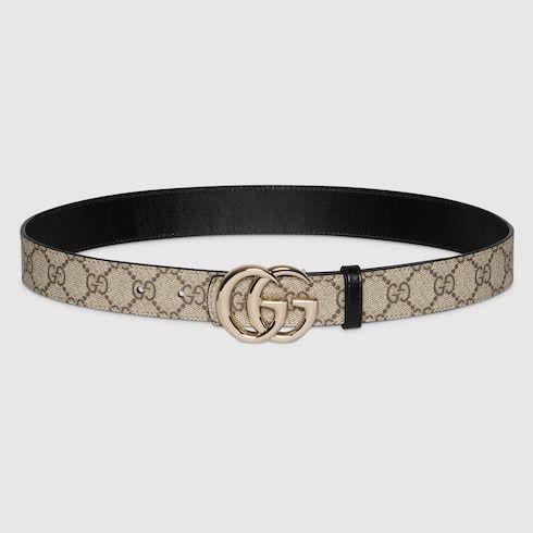 Women's Reversible Double G Buckle Canvas Belt