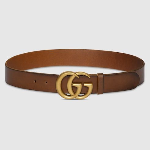 Women's Wide Double G Buckle Leather Belt
