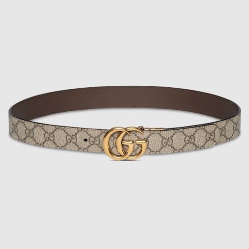 Women's Reversible Double G Buckle Canvas Belt