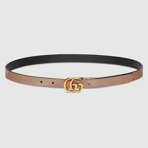 Women's Thin Reversible Leather Belt