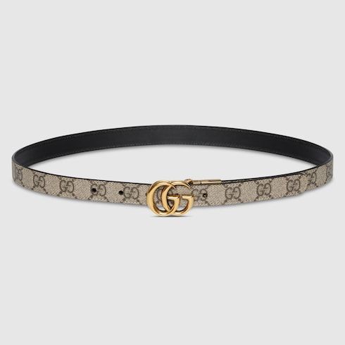 Women's Thin Reversible Leather Belt