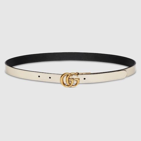 Women's Thin Reversible Leather Belt