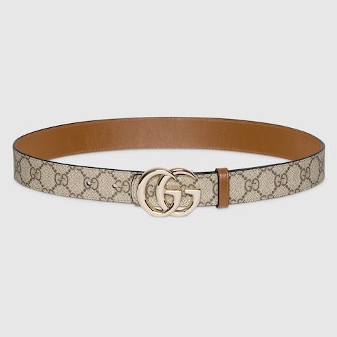 Women's Reversible Double G Buckle Canvas Belt