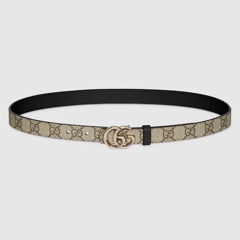 Women's Reversible Double G Buckle Canvas Belt