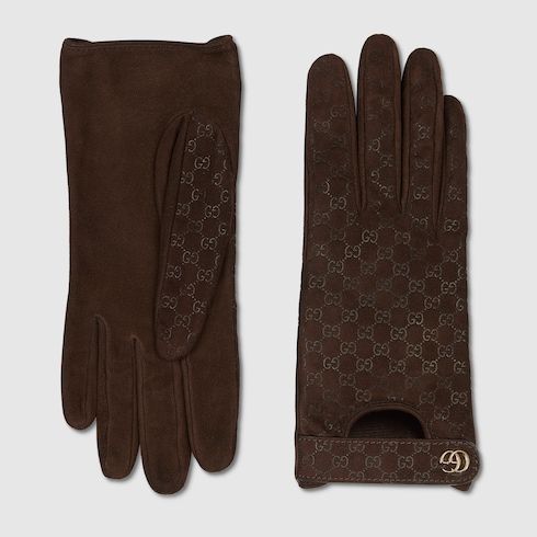 Women's Leather Gloves with Double G