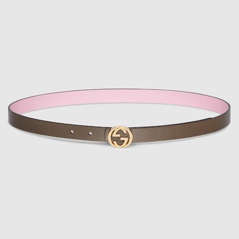 Women's Thin Reversible Leather Belt