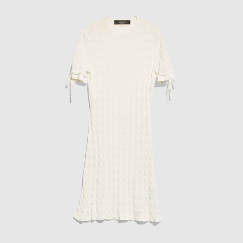 Women's Braided Cotton Blend Dress with Lace