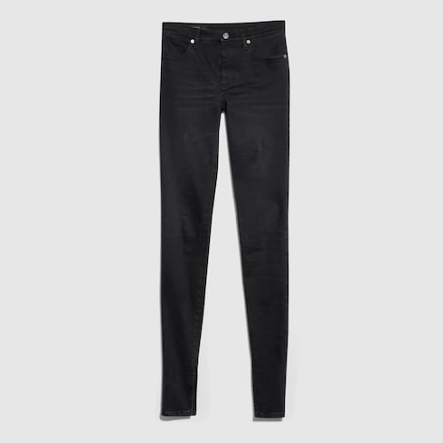 Women's Washed Cotton Denim Skinny Pants