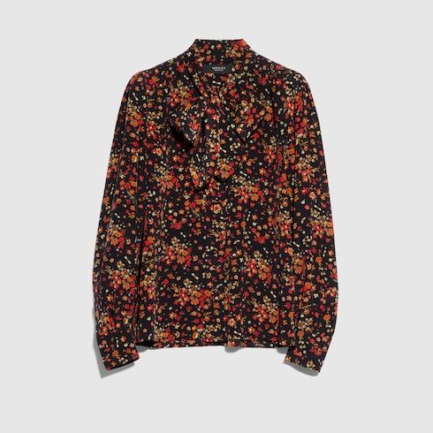 Women's Printed Silk Shirt