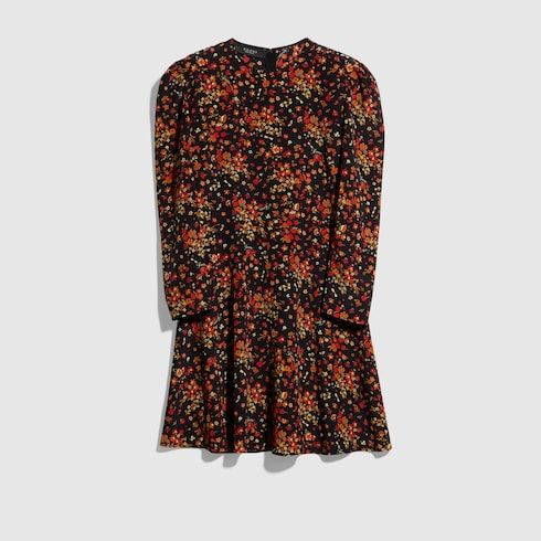 Women's Printed Silk Mini Dress