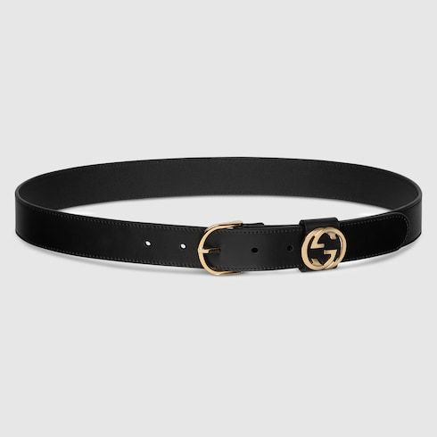 Women's Round Buckle Leather Belt