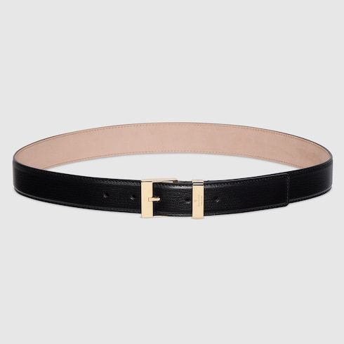 Women's Squared Buckle Leather Belt