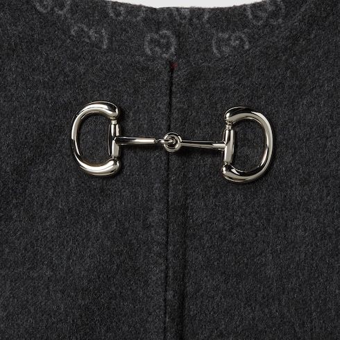 Women's Silk Wool Cape with Horsebit