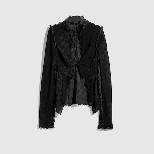 Women's Printed Silk Blend Shirt