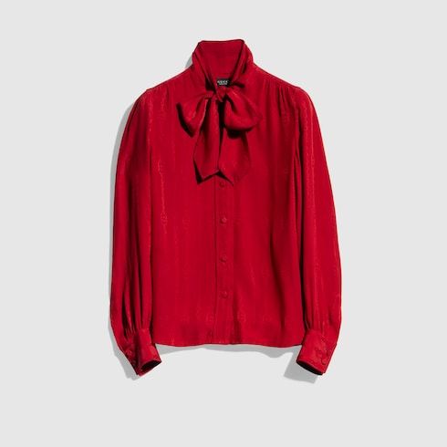 Women's Interlocking G Chain Silk Jacquard Shirt