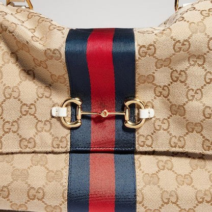 Women's Medium Paparazzo Bag With Canvas And Leather Trim