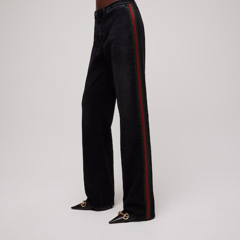 Women's Stretch Cotton Denim Pants with Web