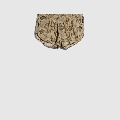 Women's Printed Silk Shorts