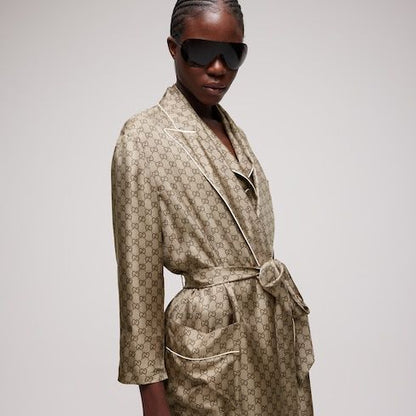 Women's Printed Silk Twill Shirt