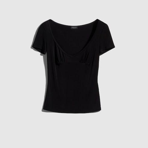 Women's Viscose Jersey T-Shirt with Metal Tag