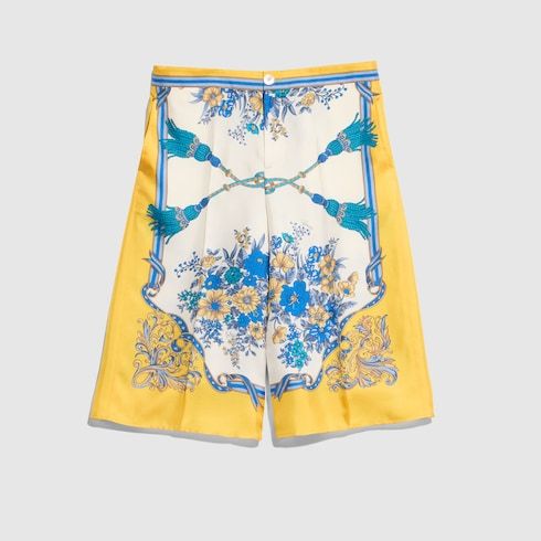 Women's Printed Silk Twill Pants