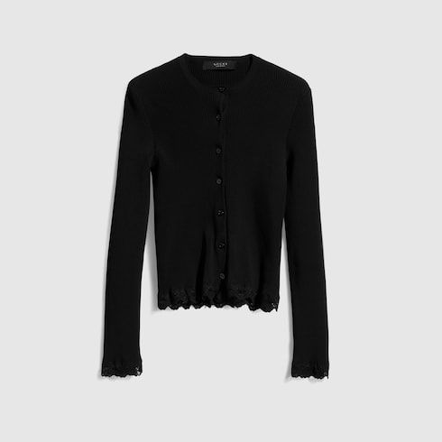 Women's Fine Matte Viscose Rib Cardigan