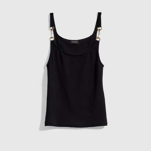 Women's Viscose Crêpe Jersey Top with Horsebit