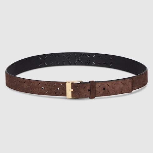Women's Squared Buckle Suede Belt